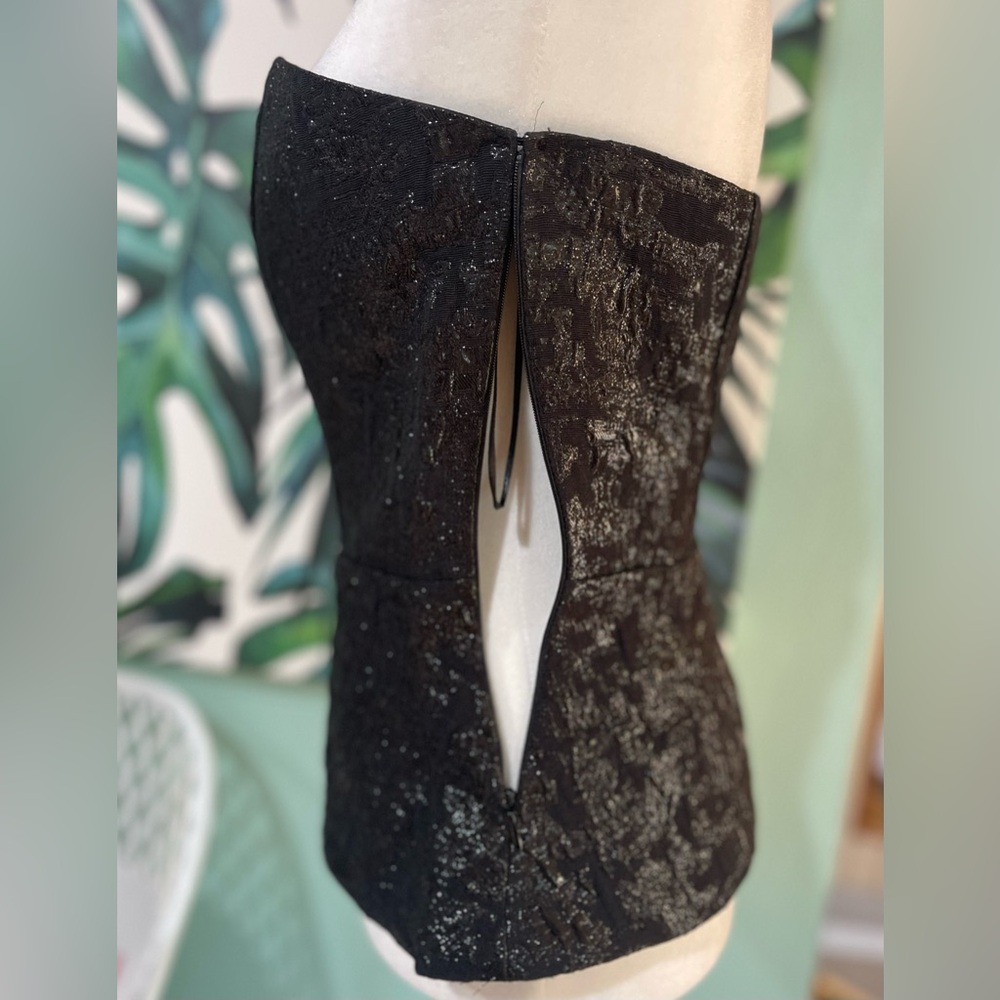 H&M Shimmering Black Strapless Top - Picture 4 of 7